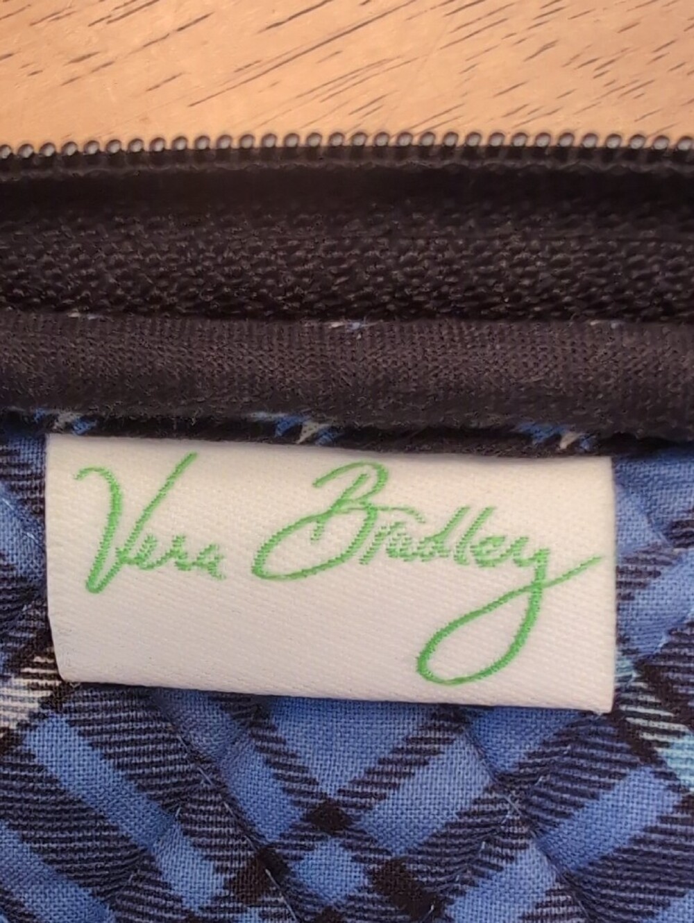 VTG Vera Bradley Quilted Cotton Mini Backpack Windsor Navy Made in USA - Picture 5 of 9
